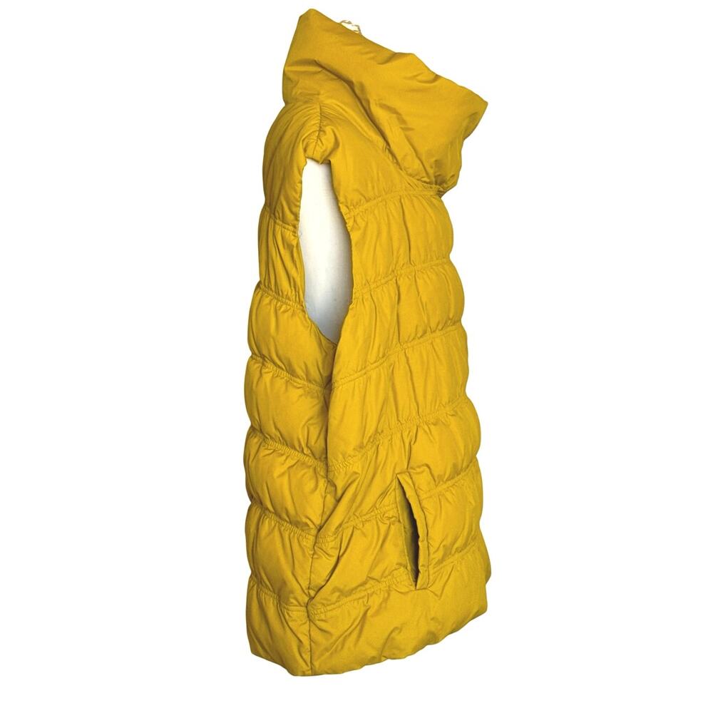 EILEEN FISHER Goose Down Puffer Vest Stand Collar Snap Front Size XL - Picture 3 of 8